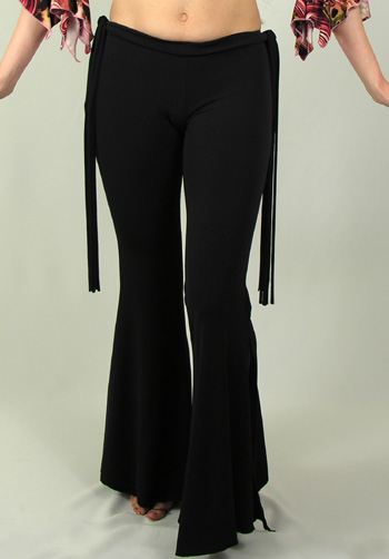 Lycra Flare Bottom Pants with Ties